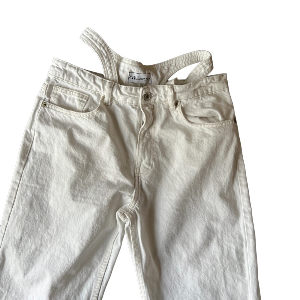 Zara LOW-RISE BAGGY JEANS White Size 34/6 - Picture 8 of 14
